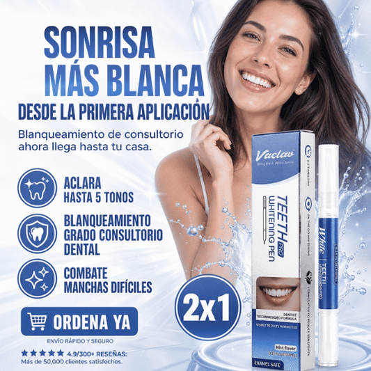 Lápiz Dental Blanqueador Profesional Eliminador de Manchas - Dientes Blancos Desde Casa