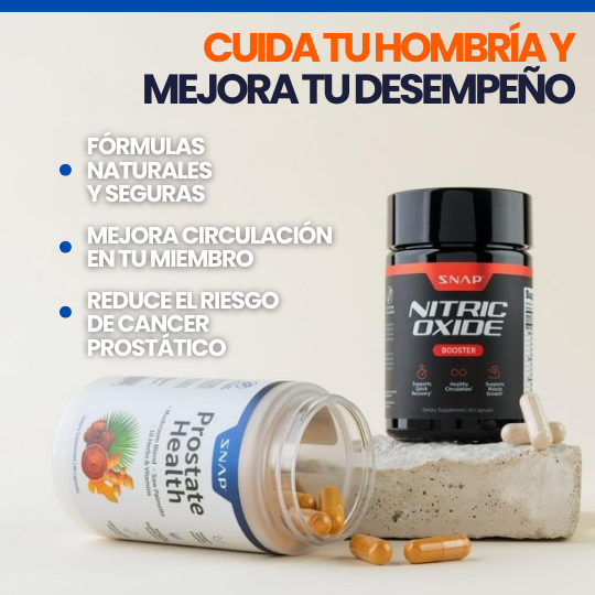2-Pack Suplementos Salud Masculina: Prostata + Óxido Nítrico