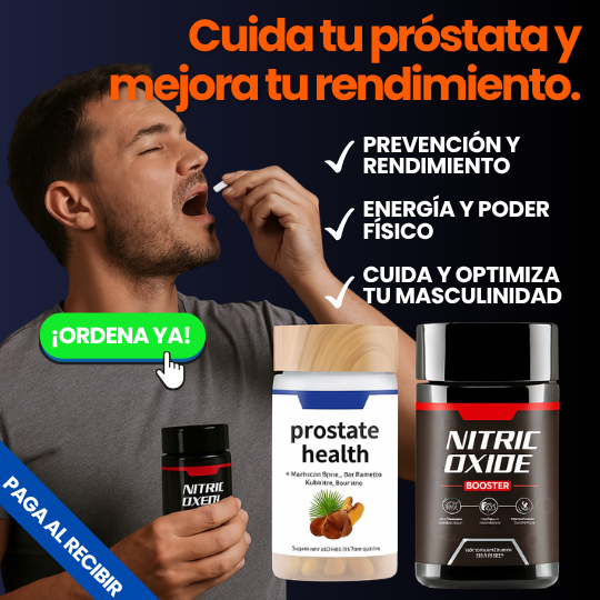 2-Pack Suplementos Salud Masculina: Prostata + Óxido Nítrico