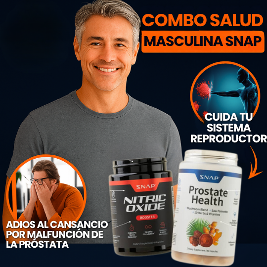 2-Pack Suplementos Salud Masculina: Prostata + Óxido Nítrico