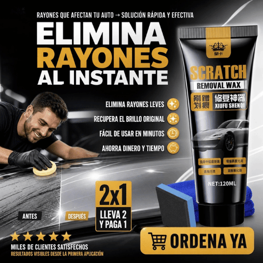 Pasta pulidora para eliminar y restaurar rayones para Auto con Brillo Instantáneo - ¡Acabado Como Nuevo!