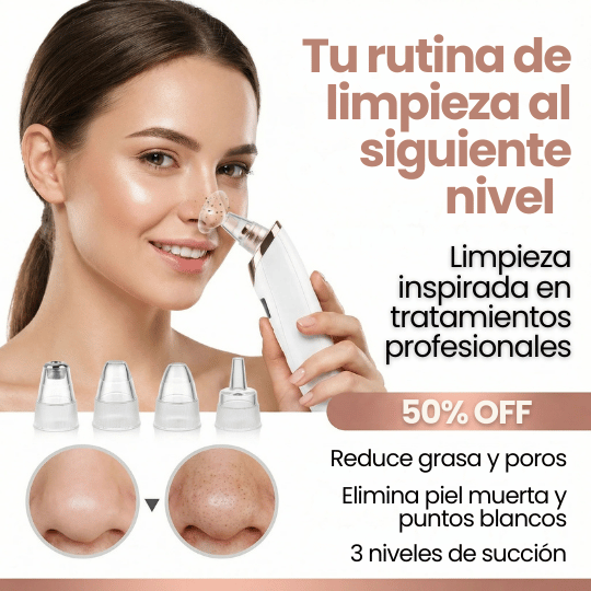Removedor Eléctrico de Puntos Negros y Grasa Facial con Succión Ajustable