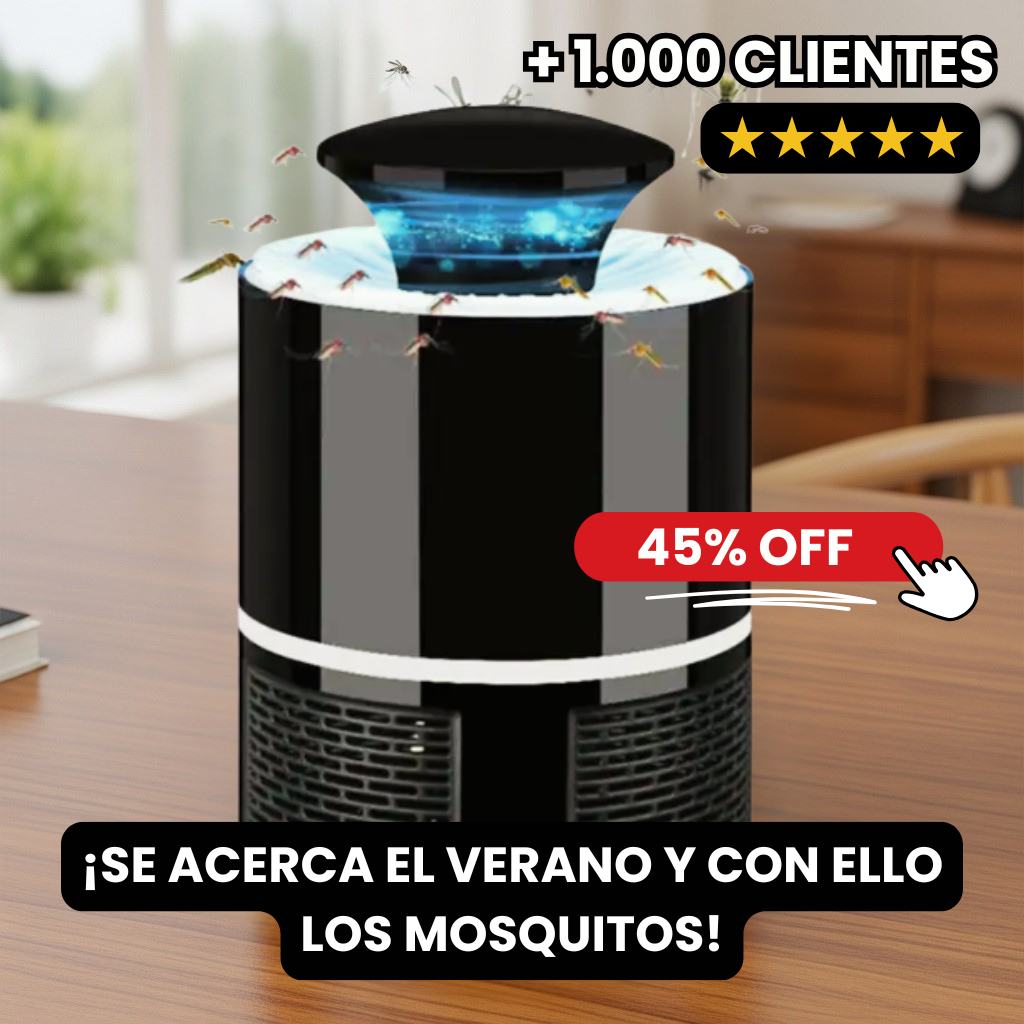 Lámpara Traga Mosquitos - Succiona moscos e insectos!