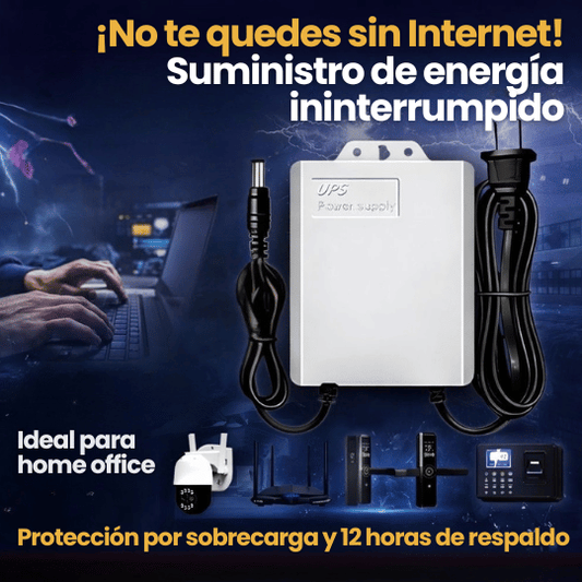 Mini No Break para Modem y Router - Bateria de Respaldo Hasta 12 Horas