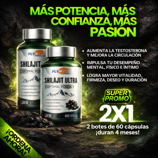 Suplemento Natural de Shilajit - Potencia, Resistencia y Enfoque Mental (60 Cápsulas)