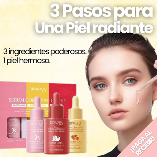 Set de 3 Sérums Skincare - Rutina completa en 3 Pasos