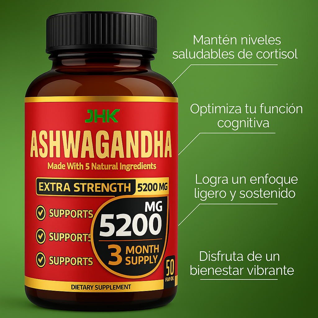 Ashwagandha - ¡El Suplemento más poderoso de todos! - 90 Cápsulas