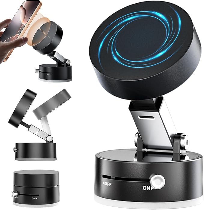 Soporte Magnético para Celular Con Ventosa - Rotación 360°