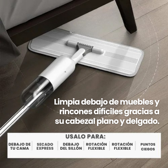 Trapeador con Atomizador y Accesorios - ¡Trapea como todo un Pro!