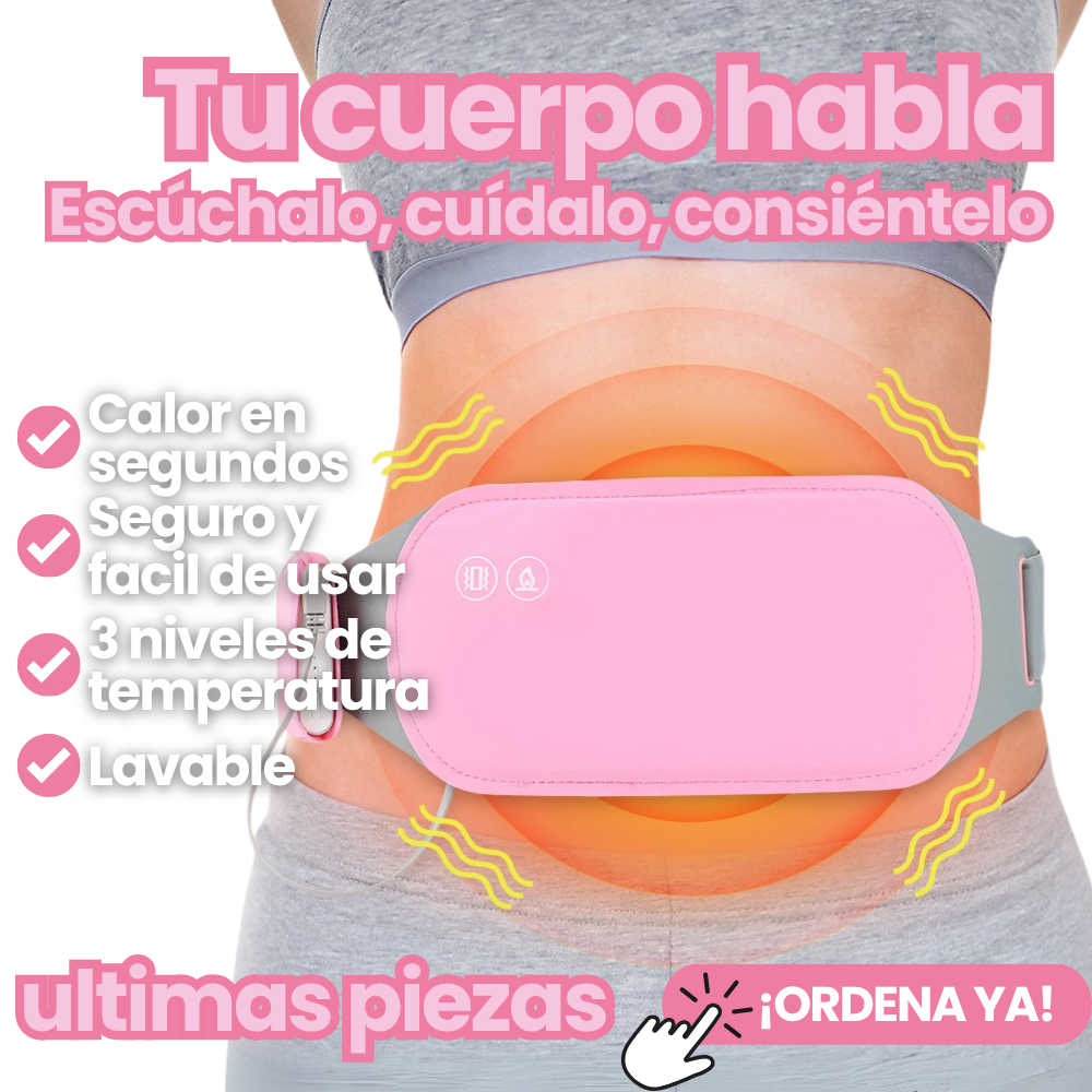 Banda Térmica con Masajeador Infrarrojo para Cólicos Menstruales