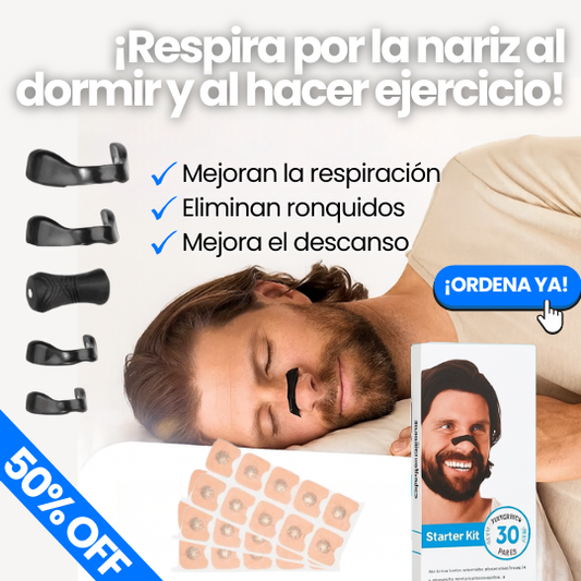 Tiras Nasales Magnéticas - Antironquidos + Optimizadoras de Respiración
