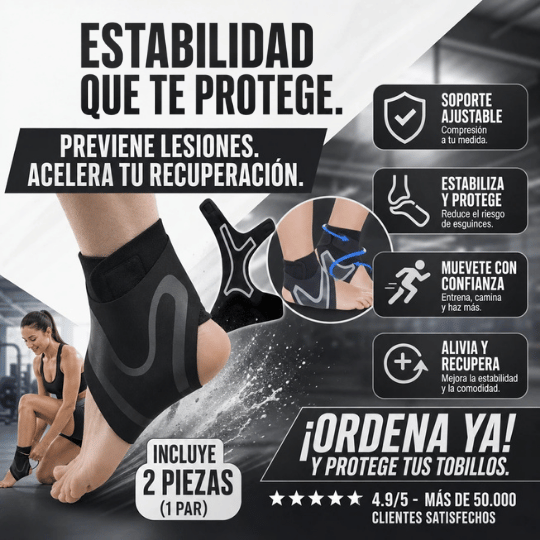 Tobillera Deportiva De Soporte Y Compresión Profesional