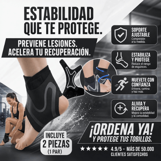 Tobillera Deportiva De Soporte Y Compresión Profesional