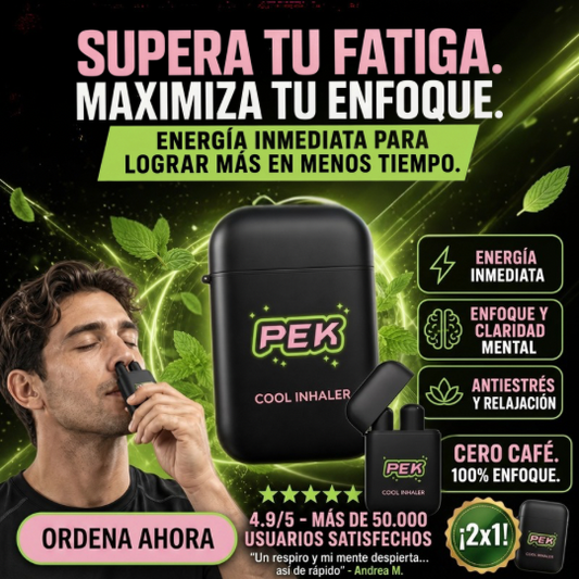 Inhalador Energizánte activador de Glándula Pineal de Menta Orgánica 3 en 1 - Obten energía, enfóque y respira Mejor