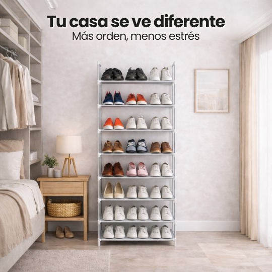 Zapatero Organizador de 9 niveles para 27 Pares