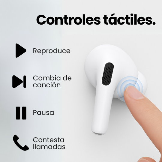 Audífonos Bluetooth TureWireless (Idénticos a los Apple Airpods Pro)