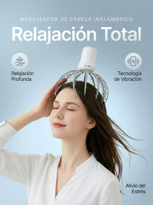 Masajeador Eléctrico para Cabeza Recargable - Ideal para Relajación