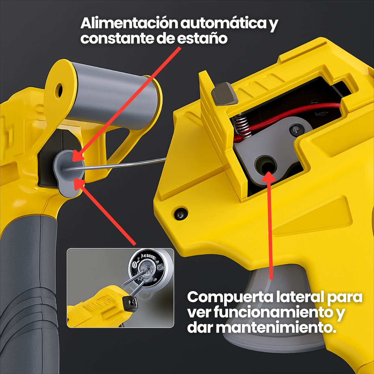 Cautín tipo Pistola para soldadura de Estaño (60W) - Pistola para soldar